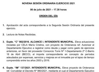 Novena sesión ordinaria