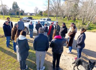 Costanera “Cacique Catriel”: recorrida con funcionarios de Obras Públicas
